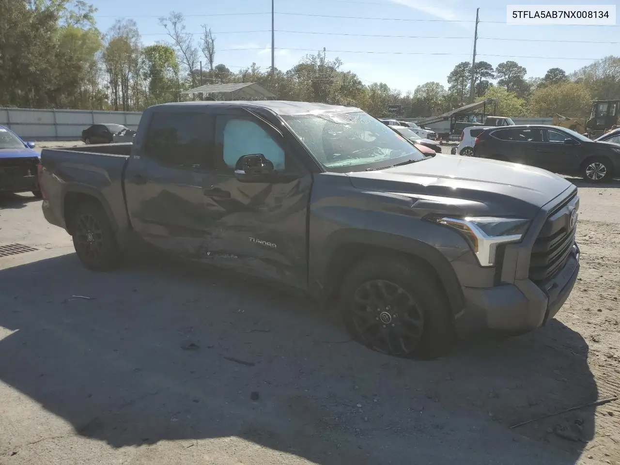 2022 Toyota Tundra Crewmax Sr VIN: 5TFLA5AB7NX008134 Lot: 49888115