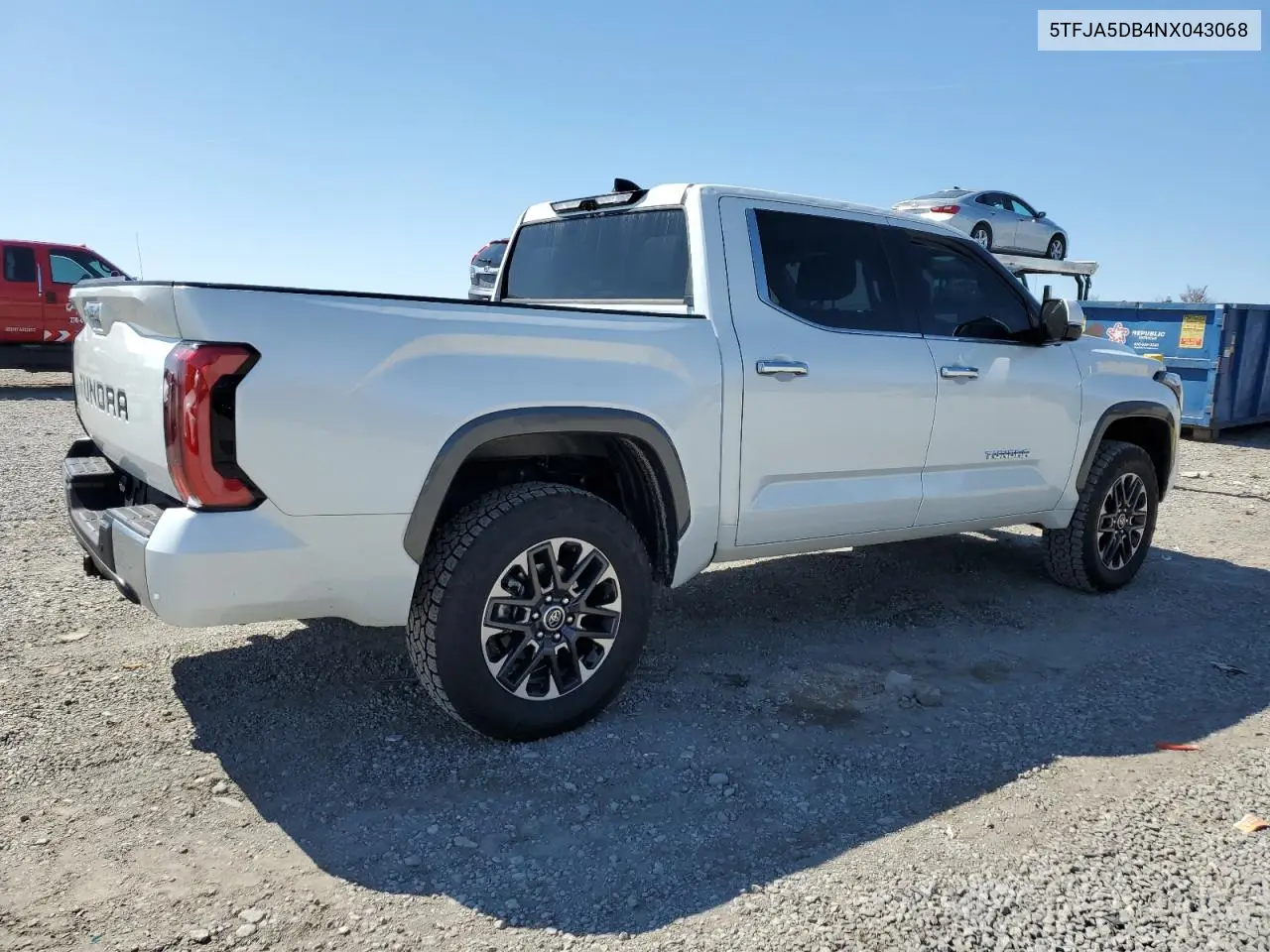 2022 Toyota Tundra Crewmax Limited VIN: 5TFJA5DB4NX043068 Lot: 49966605