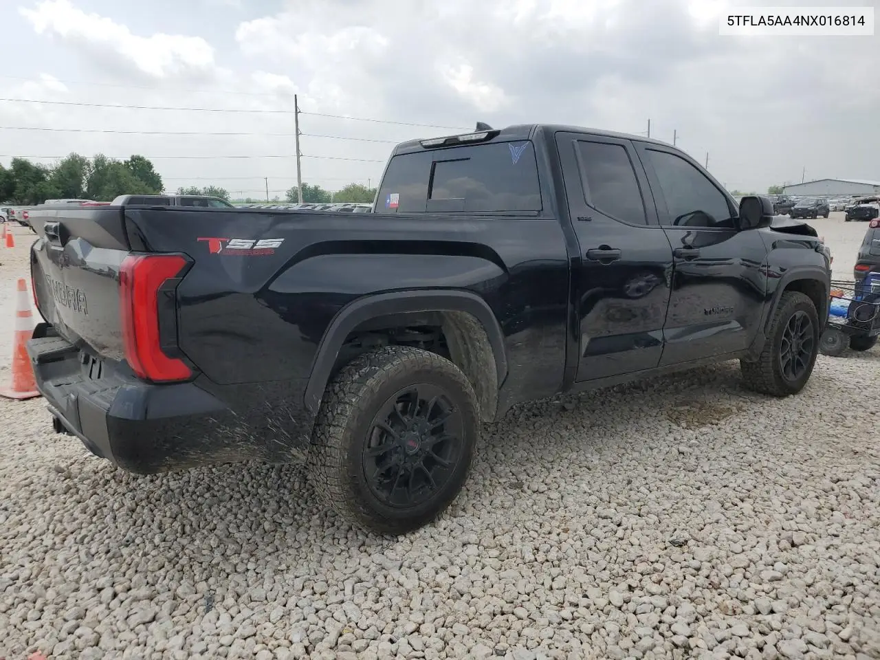 2022 Toyota Tundra Double Cab Sr VIN: 5TFLA5AA4NX016814 Lot: 51066575
