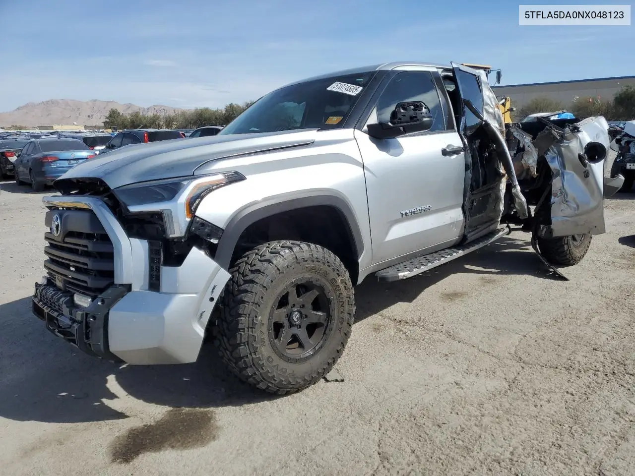 2022 Toyota Tundra Double Cab Sr VIN: 5TFLA5DA0NX048123 Lot: 51074685