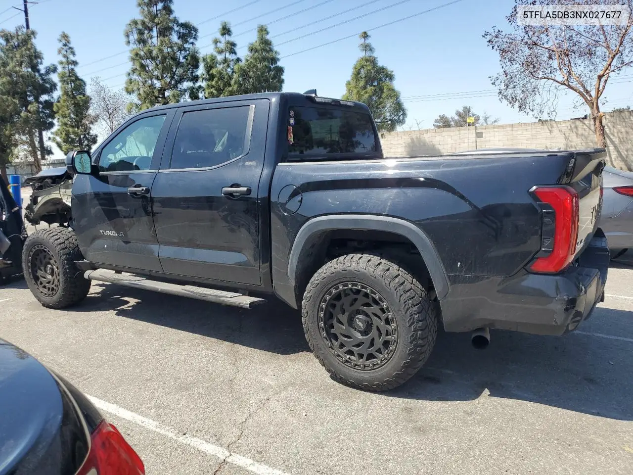 2022 Toyota Tundra Crewmax Sr VIN: 5TFLA5DB3NX027677 Lot: 52427035