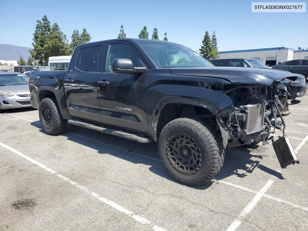 2022 Toyota Tundra Crewmax Sr VIN: 5TFLA5DB3NX027677 Lot: 52427035