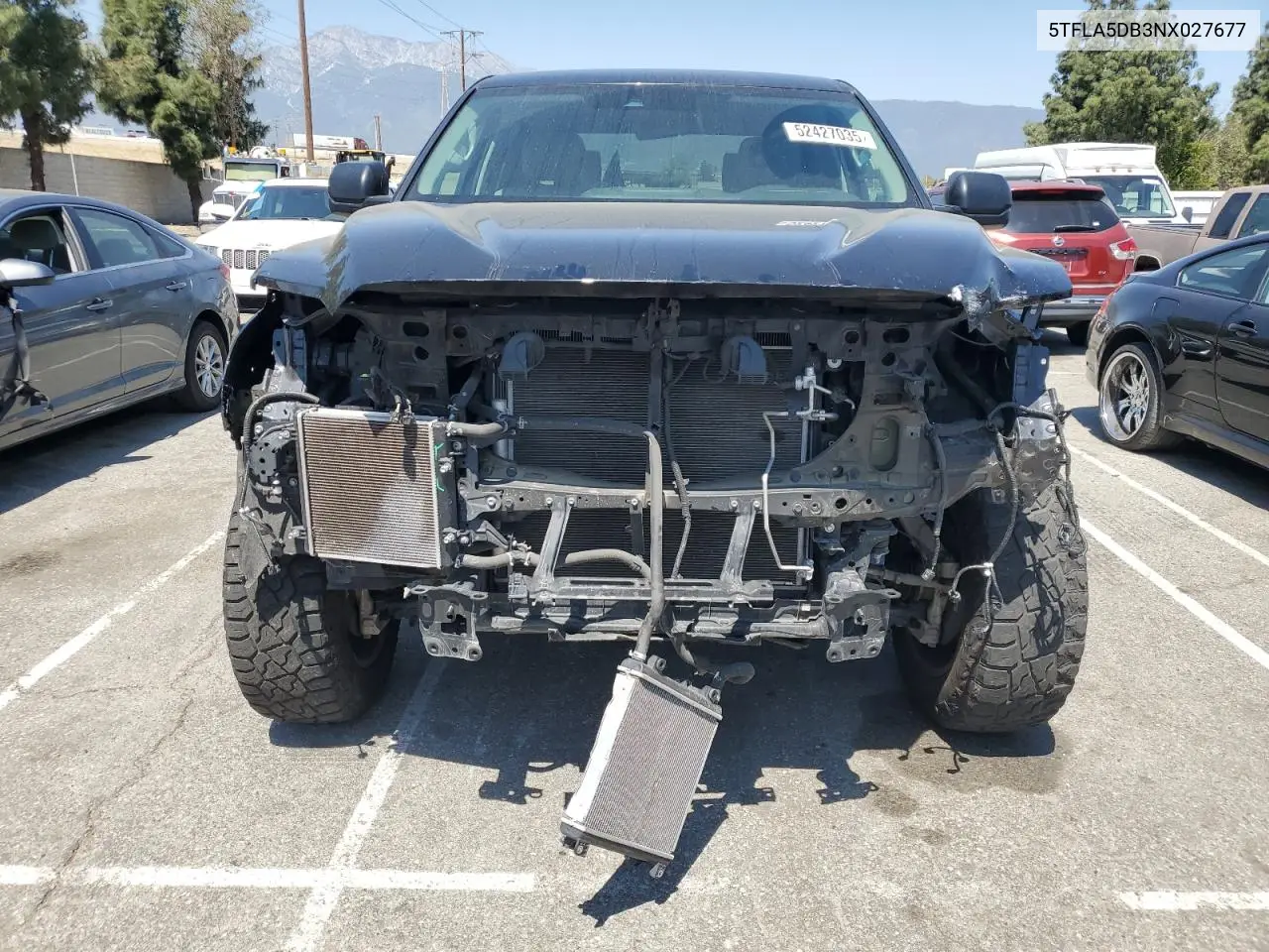 2022 Toyota Tundra Crewmax Sr VIN: 5TFLA5DB3NX027677 Lot: 52427035