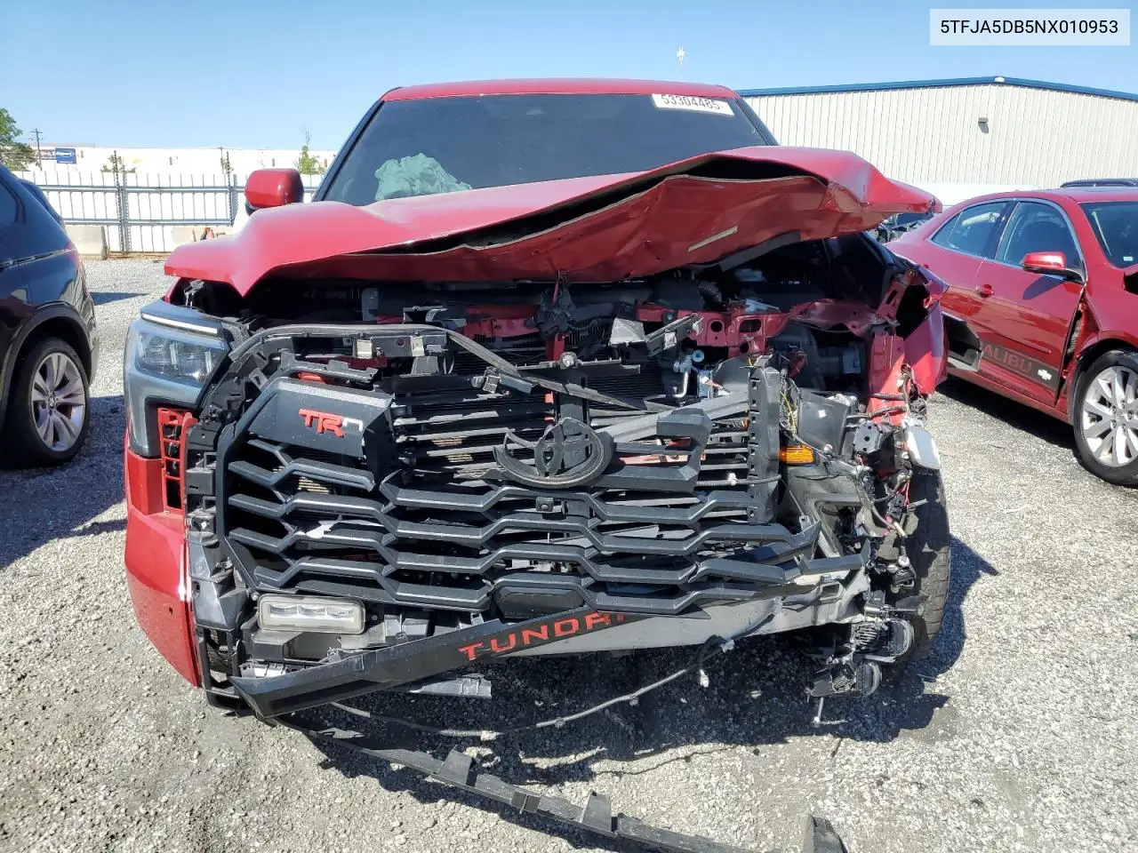 2022 Toyota Tundra Crewmax Limited VIN: 5TFJA5DB5NX010953 Lot: 53304485