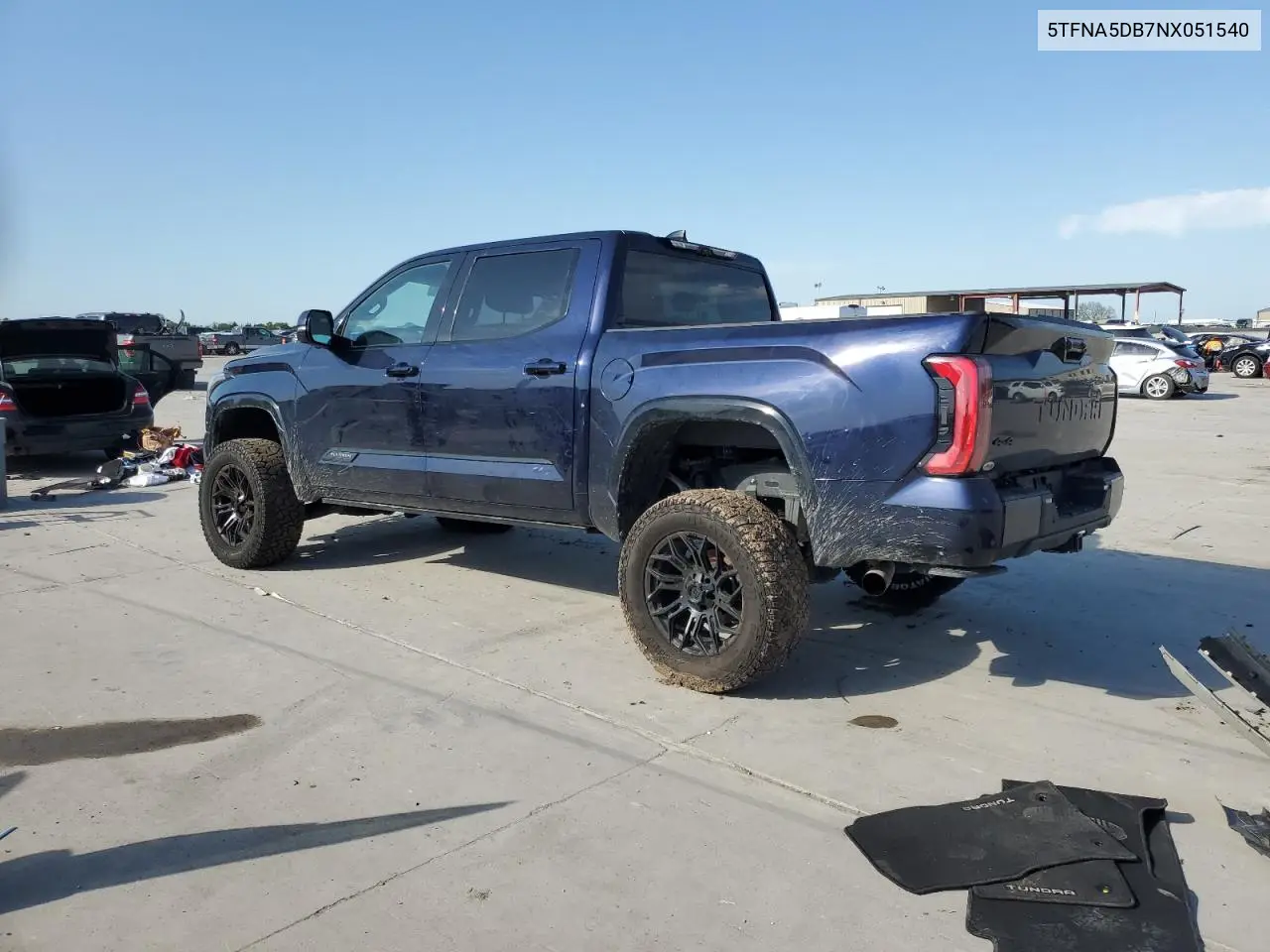 2022 Toyota Tundra Crewmax Platinum VIN: 5TFNA5DB7NX051540 Lot: 53376465