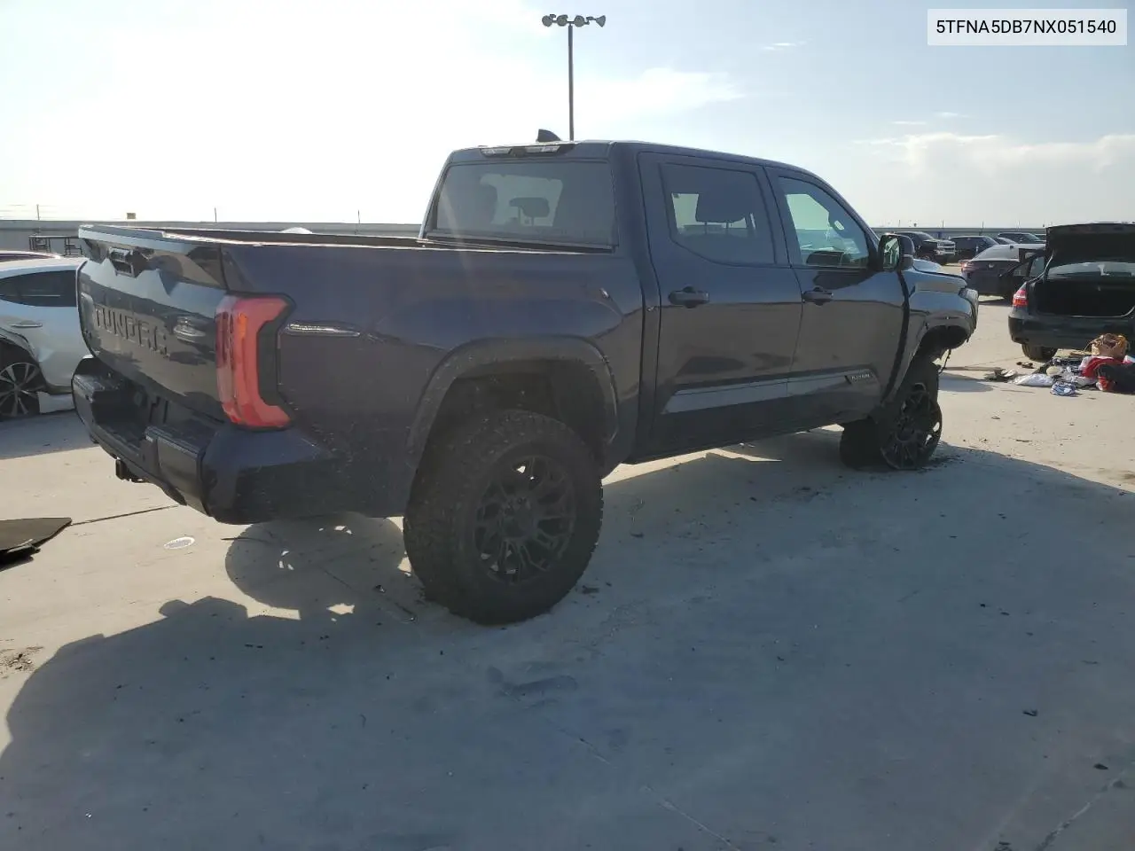 2022 Toyota Tundra Crewmax Platinum VIN: 5TFNA5DB7NX051540 Lot: 53376465