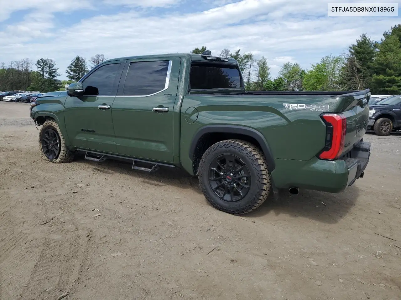 2022 Toyota Tundra Crewmax Limited VIN: 5TFJA5DB8NX018965 Lot: 55242405
