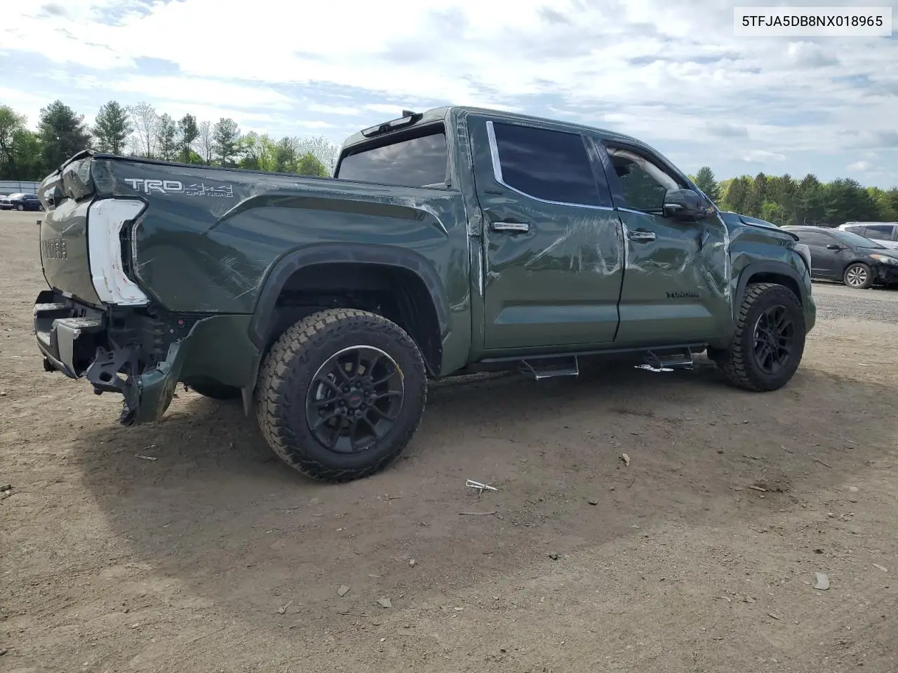 2022 Toyota Tundra Crewmax Limited VIN: 5TFJA5DB8NX018965 Lot: 55242405
