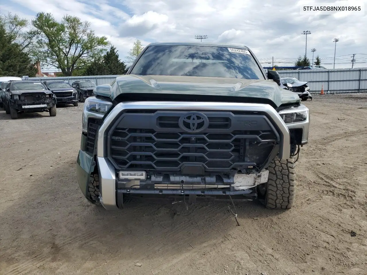 2022 Toyota Tundra Crewmax Limited VIN: 5TFJA5DB8NX018965 Lot: 55242405