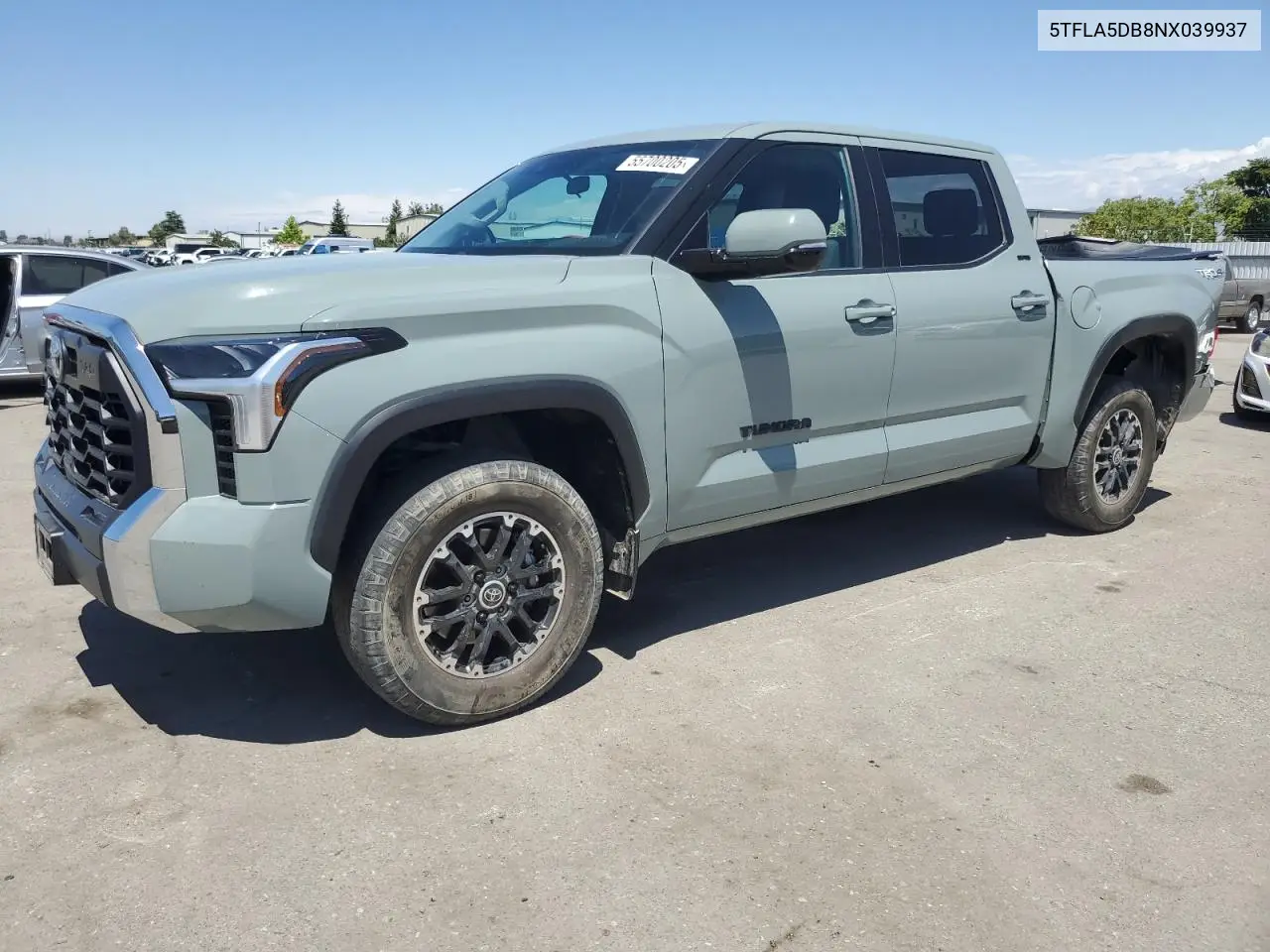 2022 Toyota Tundra Crewmax Sr VIN: 5TFLA5DB8NX039937 Lot: 55700205