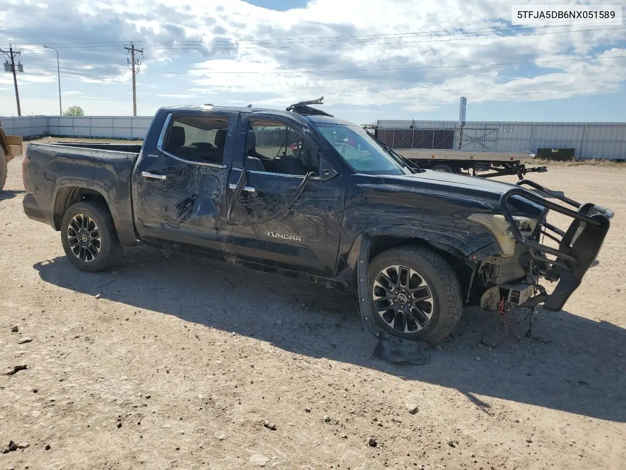 2022 Toyota Tundra Crewmax Limited VIN: 5TFJA5DB6NX051589 Lot: 56166195