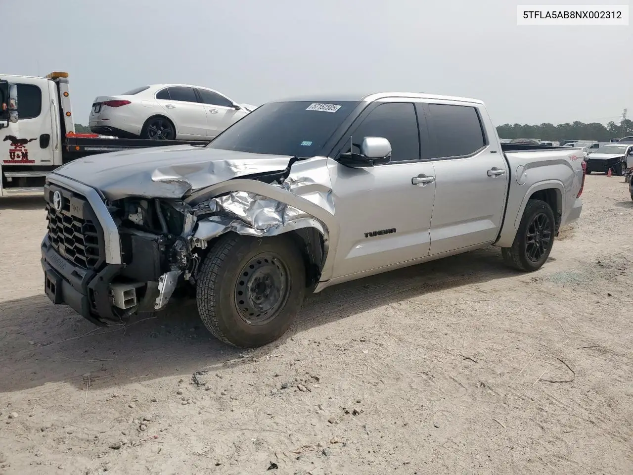 2022 Toyota Tundra Crewmax Sr VIN: 5TFLA5AB8NX002312 Lot: 57152505