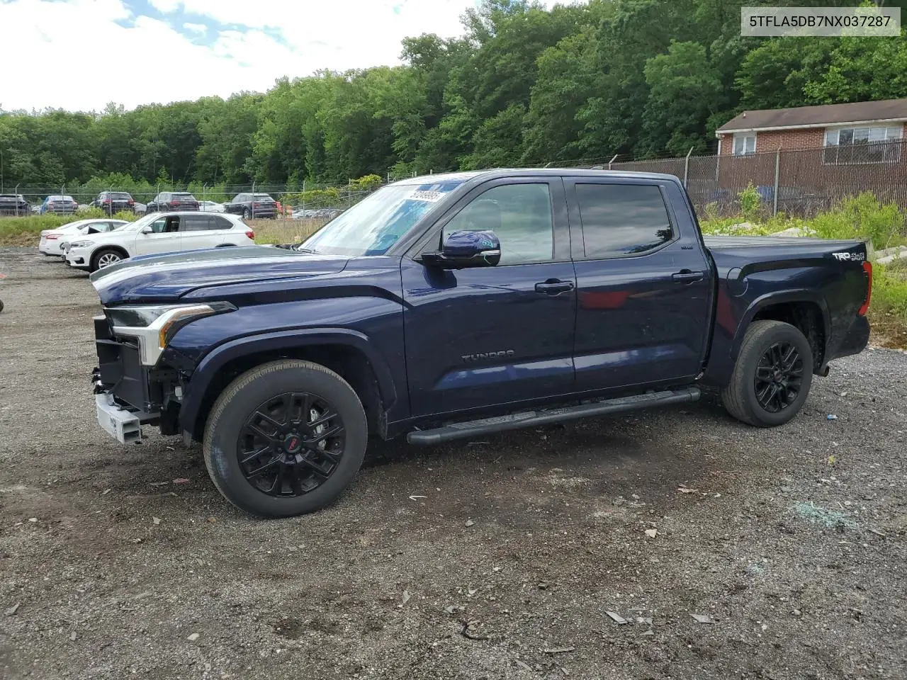 2022 Toyota Tundra Crewmax Sr VIN: 5TFLA5DB7NX037287 Lot: 57249995