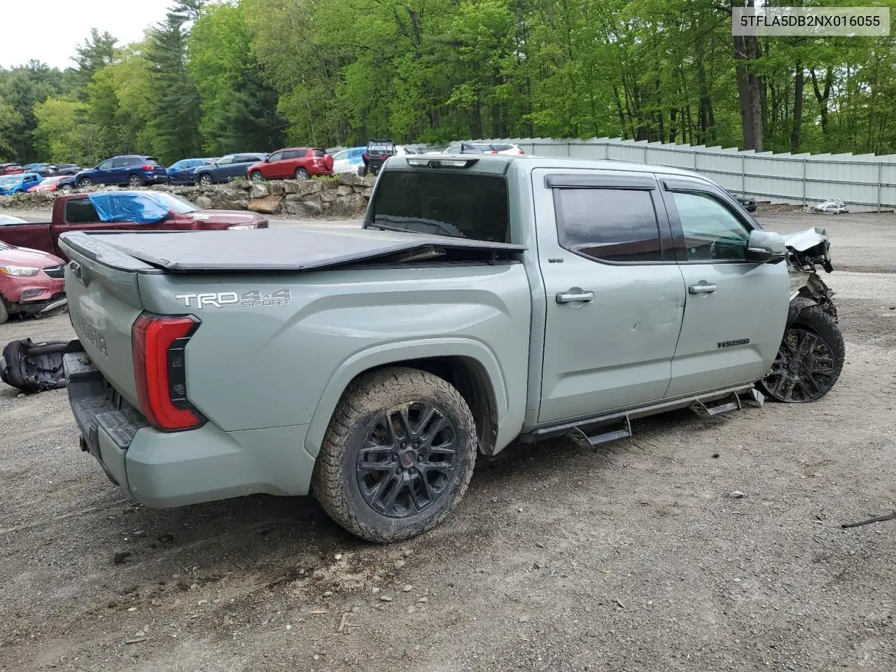 2022 Toyota Tundra Crewmax Sr VIN: 5TFLA5DB2NX016055 Lot: 57480155