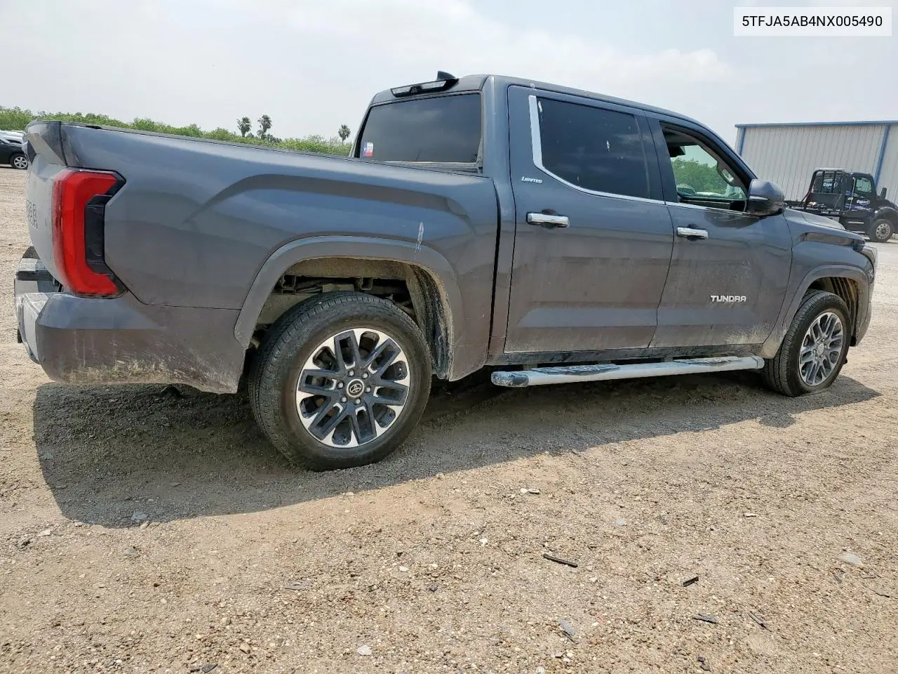 2022 Toyota Tundra Crewmax Limited VIN: 5TFJA5AB4NX005490 Lot: 57587195