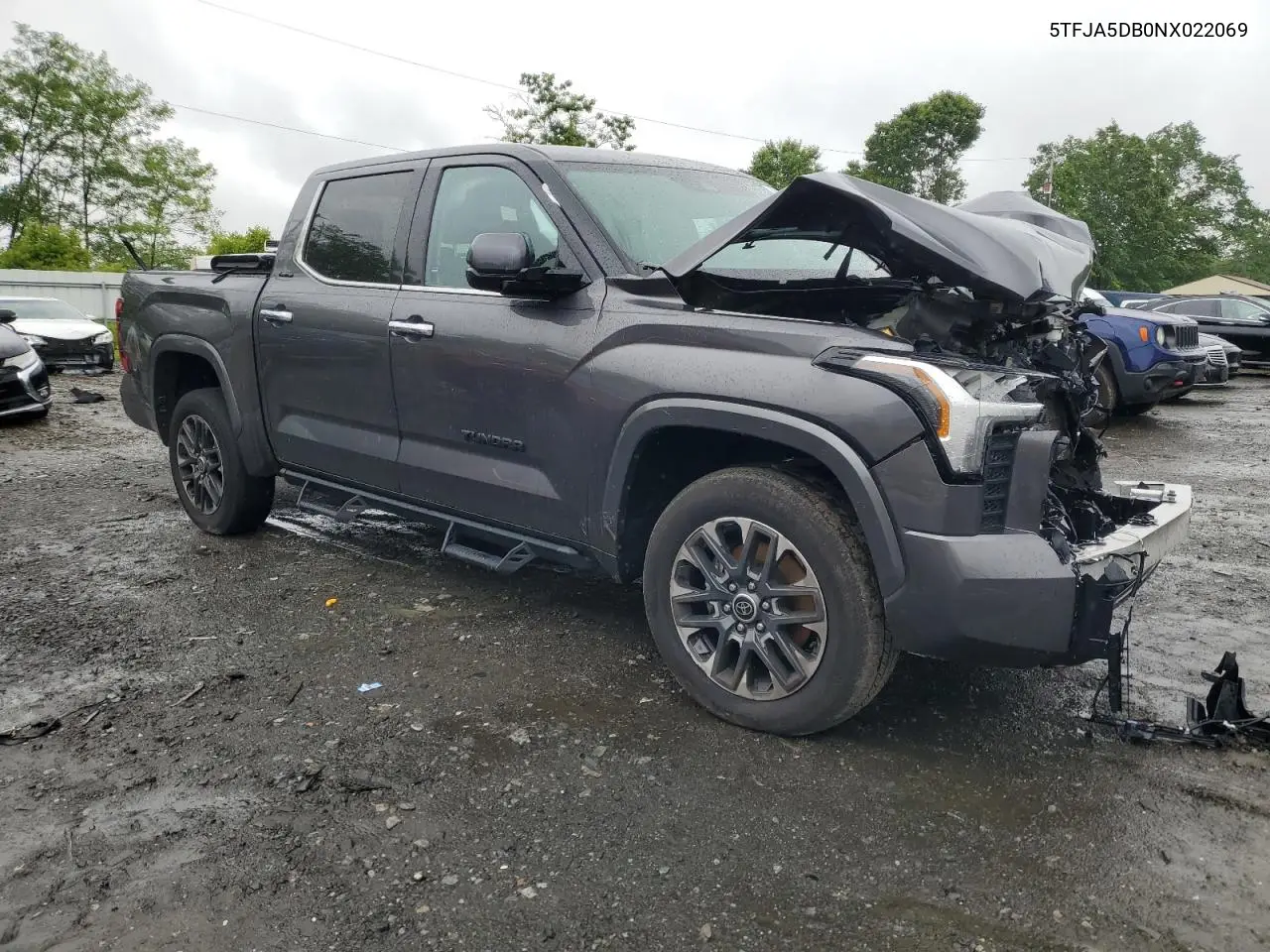 2022 Toyota Tundra Crewmax Limited VIN: 5TFJA5DB0NX022069 Lot: 58006515