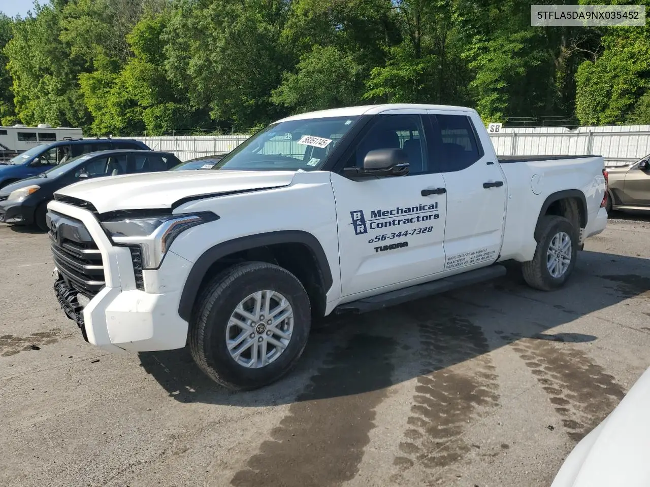 2022 Toyota Tundra Double Cab Sr VIN: 5TFLA5DA9NX035452 Lot: 58351745