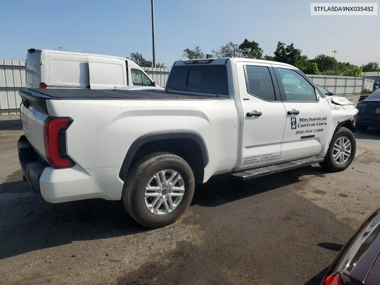 2022 Toyota Tundra Double Cab Sr VIN: 5TFLA5DA9NX035452 Lot: 58351745