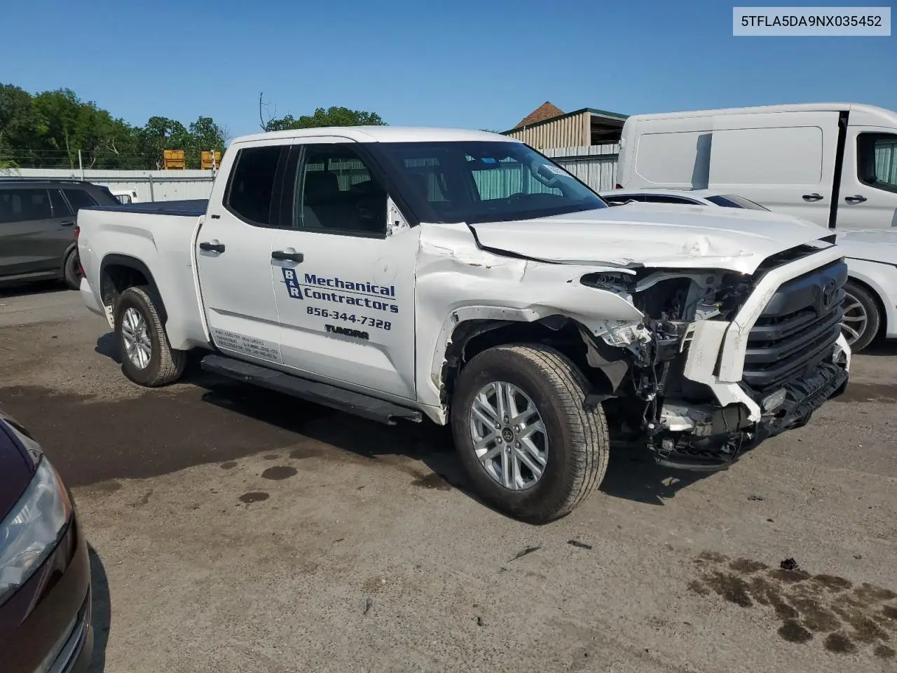 2022 Toyota Tundra Double Cab Sr VIN: 5TFLA5DA9NX035452 Lot: 58351745