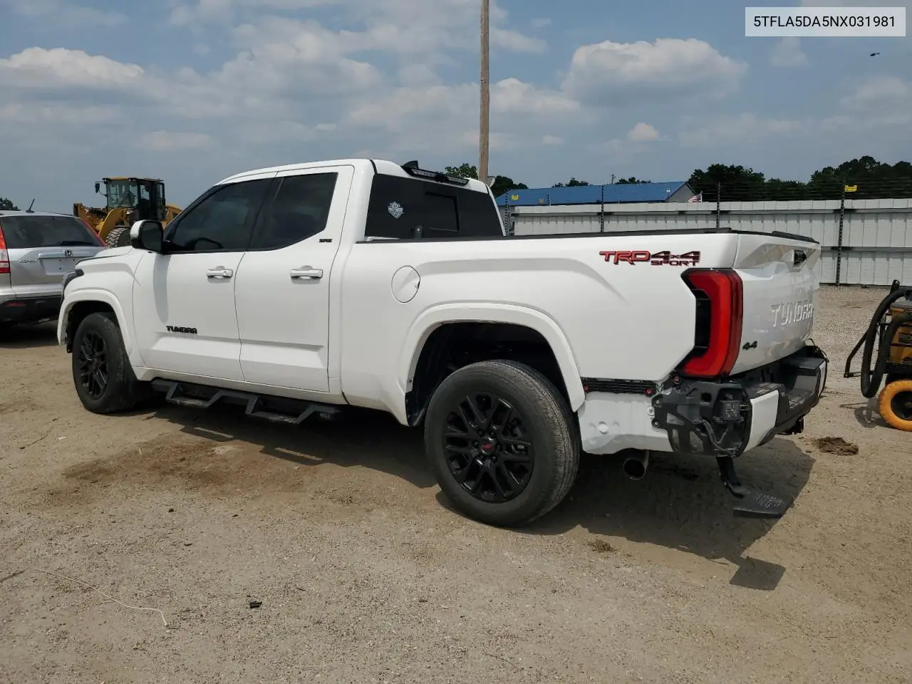 2022 Toyota Tundra Double Cab Sr VIN: 5TFLA5DA5NX031981 Lot: 58728245