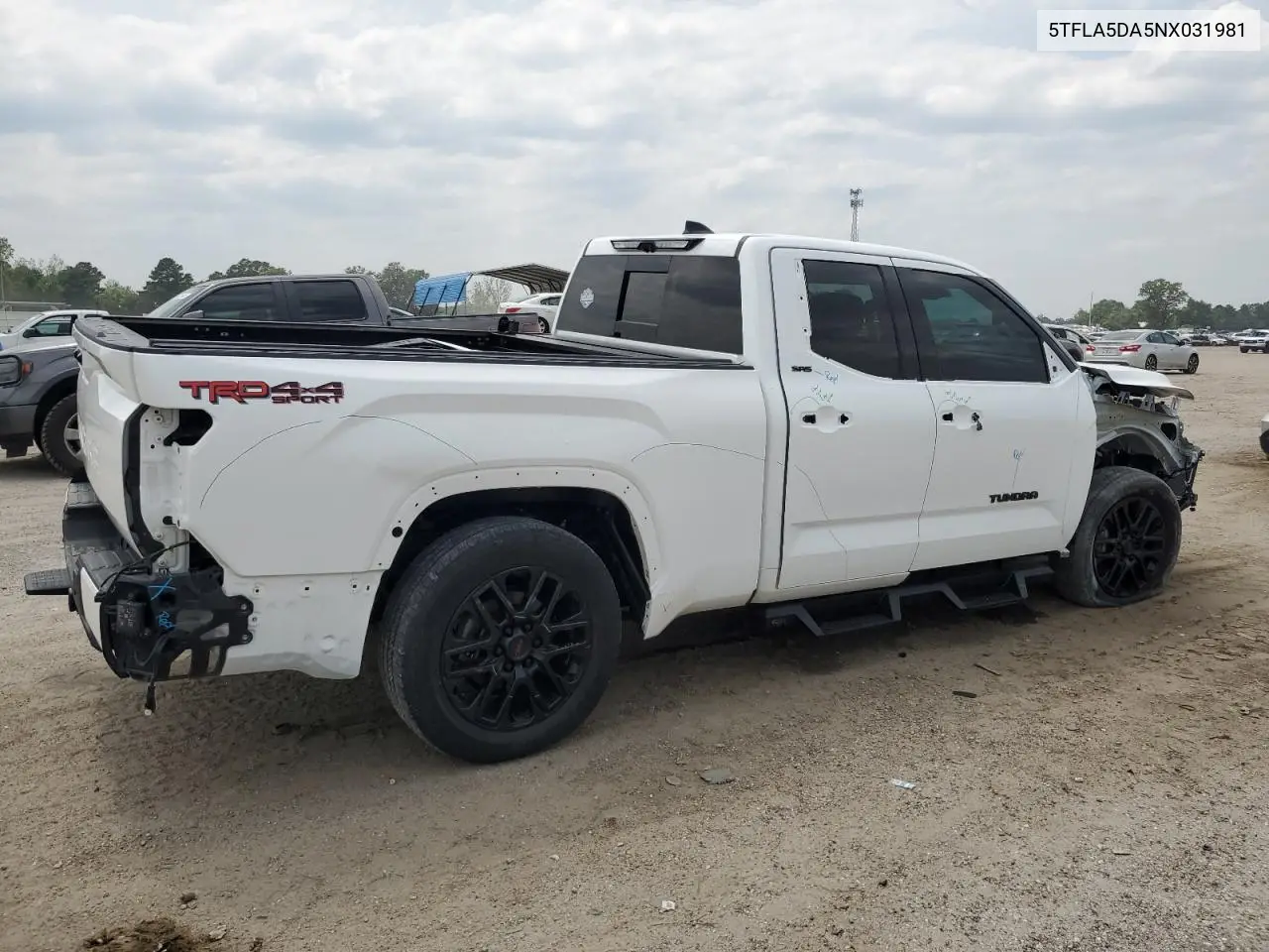 2022 Toyota Tundra Double Cab Sr VIN: 5TFLA5DA5NX031981 Lot: 58728245