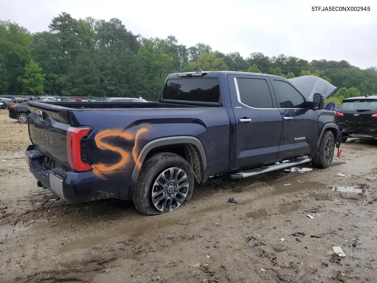 2022 Toyota Tundra Crewmax Limited VIN: 5TFJA5EC0NX002945 Lot: 58736625