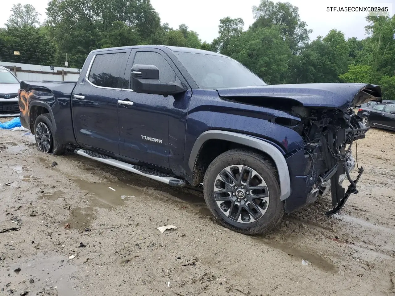 2022 Toyota Tundra Crewmax Limited VIN: 5TFJA5EC0NX002945 Lot: 58736625