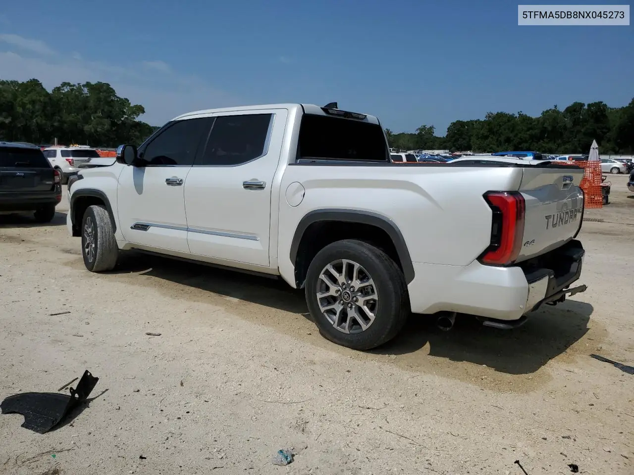 2022 Toyota Tundra Crewmax Platinum VIN: 5TFMA5DB8NX045273 Lot: 59119765