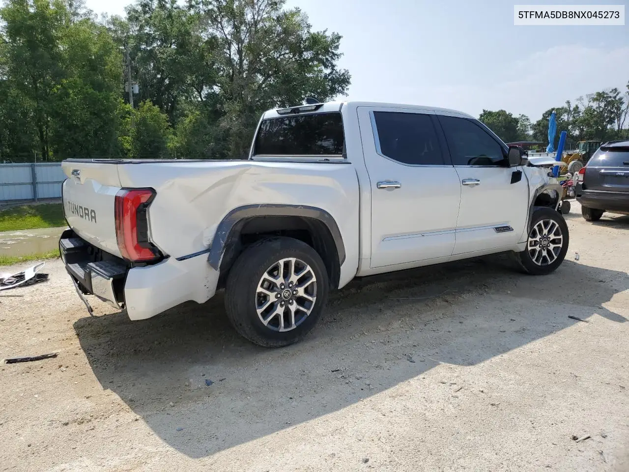 2022 Toyota Tundra Crewmax Platinum VIN: 5TFMA5DB8NX045273 Lot: 59119765