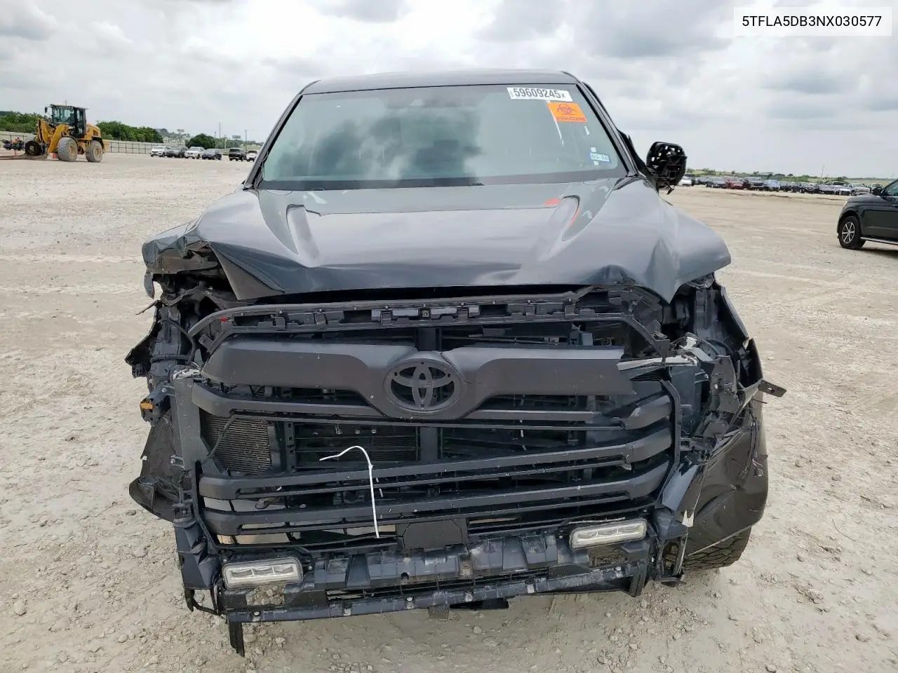 2022 Toyota Tundra Crewmax Sr VIN: 5TFLA5DB3NX030577 Lot: 59609245