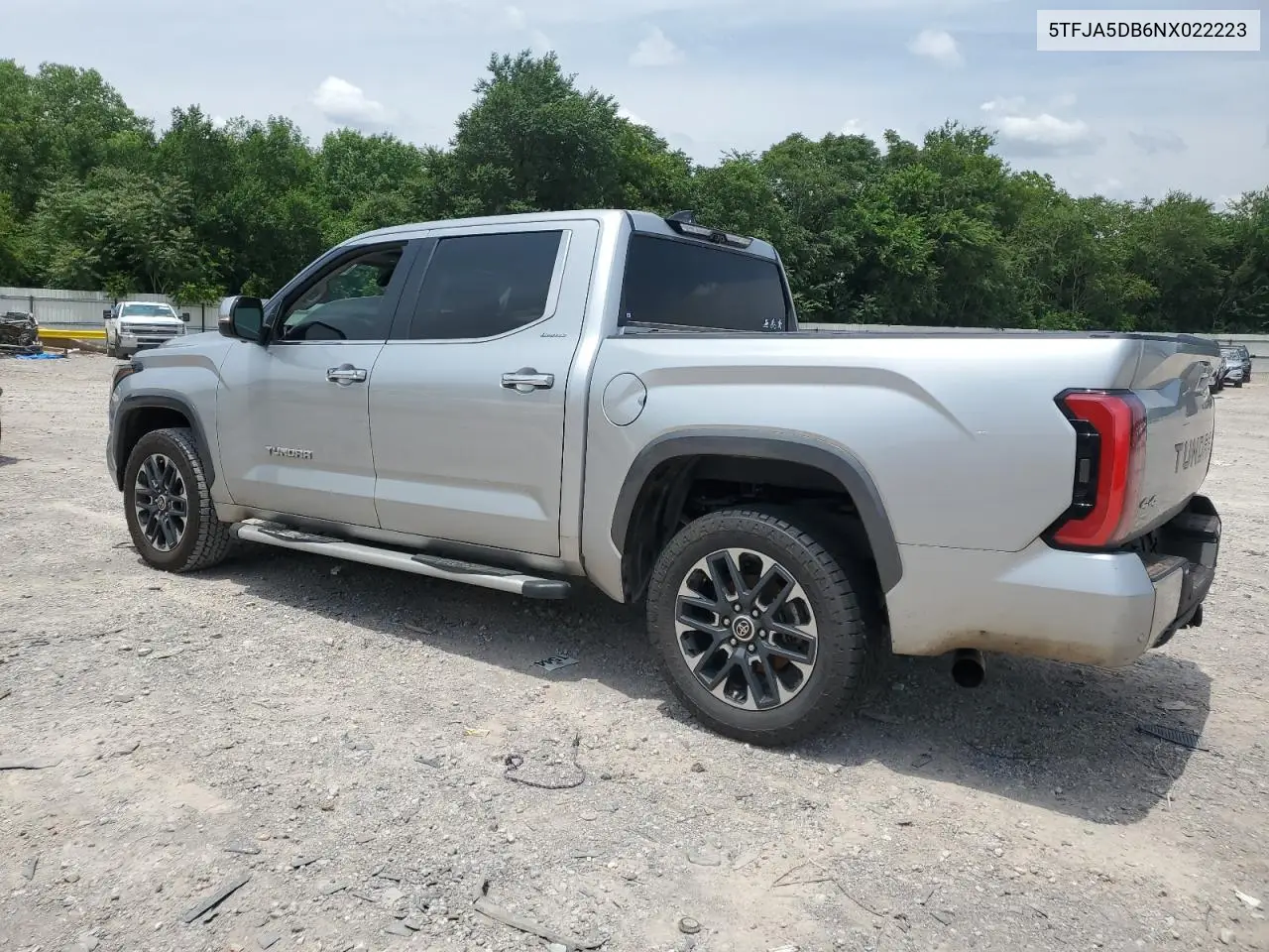 2022 Toyota Tundra Crewmax Limited VIN: 5TFJA5DB6NX022223 Lot: 59928295