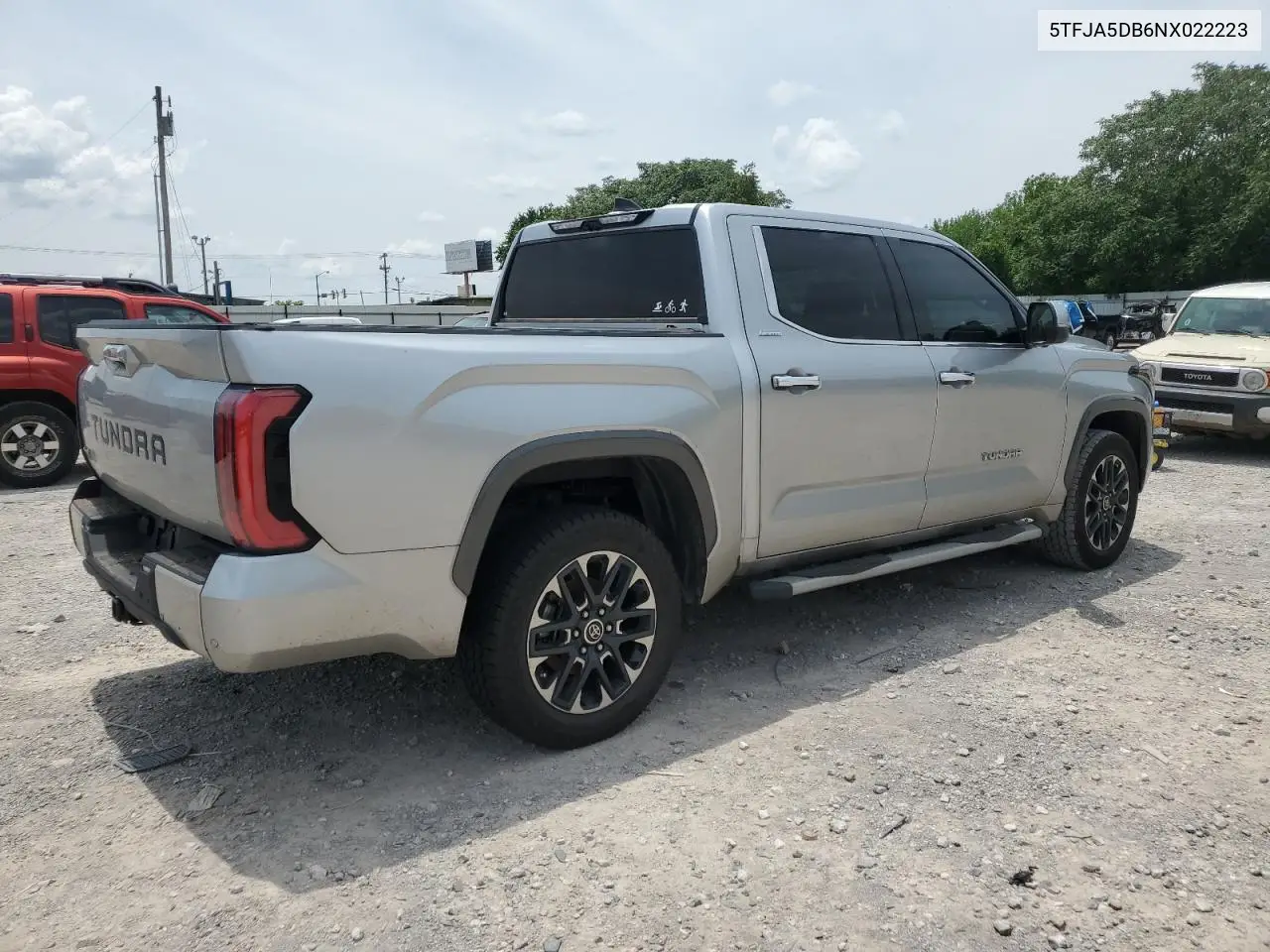 2022 Toyota Tundra Crewmax Limited VIN: 5TFJA5DB6NX022223 Lot: 59928295