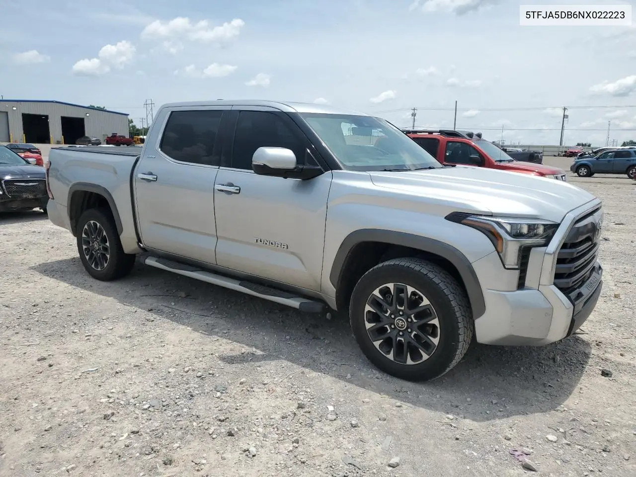 2022 Toyota Tundra Crewmax Limited VIN: 5TFJA5DB6NX022223 Lot: 59928295