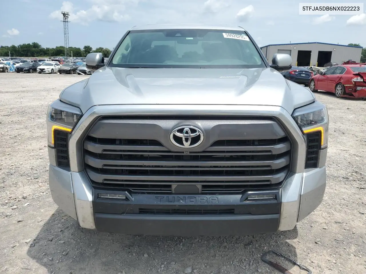 2022 Toyota Tundra Crewmax Limited VIN: 5TFJA5DB6NX022223 Lot: 59928295