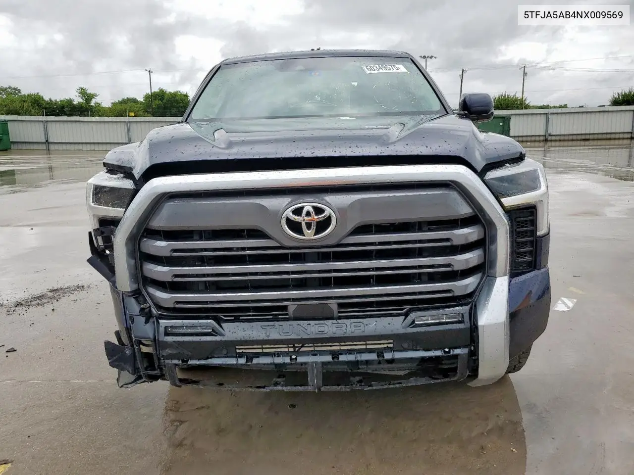 2022 Toyota Tundra Crewmax Limited VIN: 5TFJA5AB4NX009569 Lot: 60349575