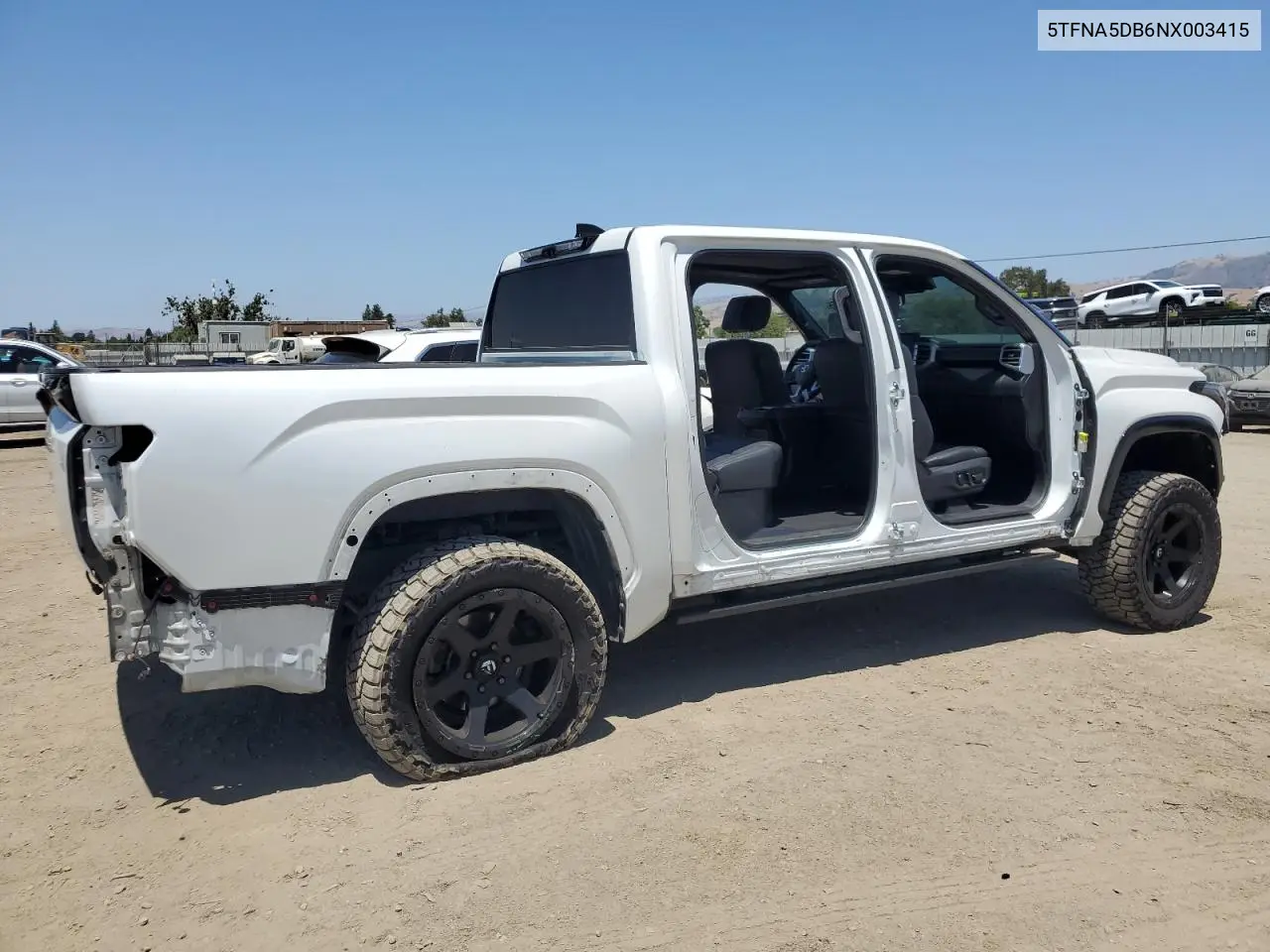 2022 Toyota Tundra Crewmax Platinum VIN: 5TFNA5DB6NX003415 Lot: 60794455