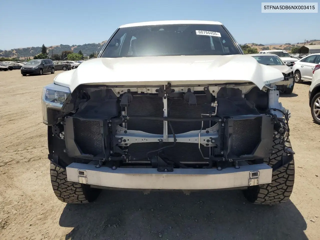 2022 Toyota Tundra Crewmax Platinum VIN: 5TFNA5DB6NX003415 Lot: 60794455