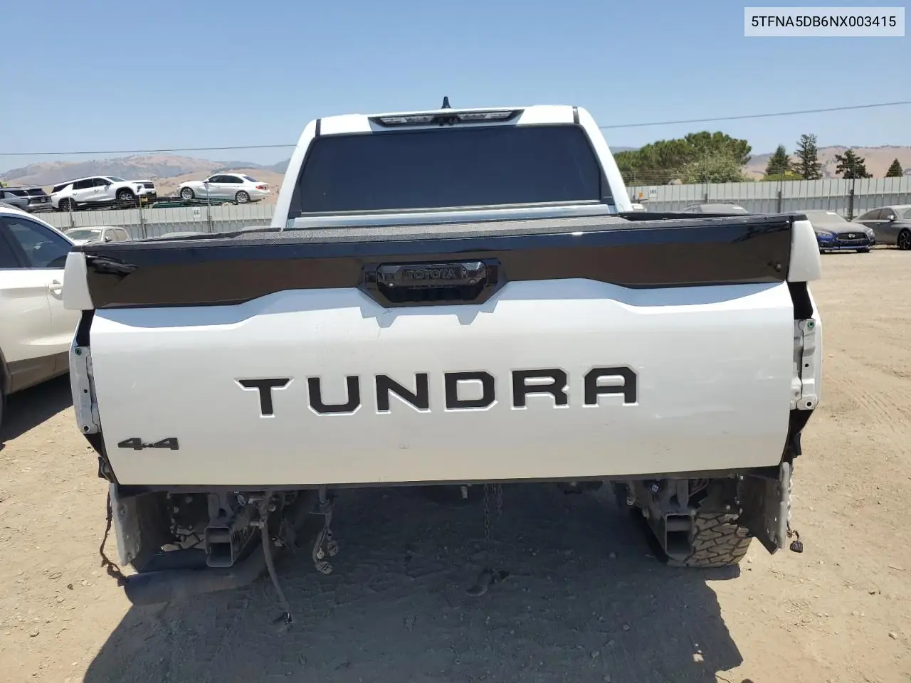 2022 Toyota Tundra Crewmax Platinum VIN: 5TFNA5DB6NX003415 Lot: 60794455