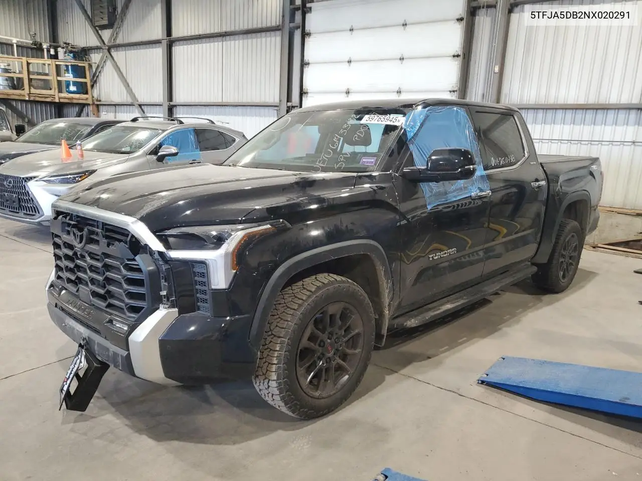 2022 Toyota Tundra Crewmax Limited VIN: 5TFJA5DB2NX020291 Lot: 60884865