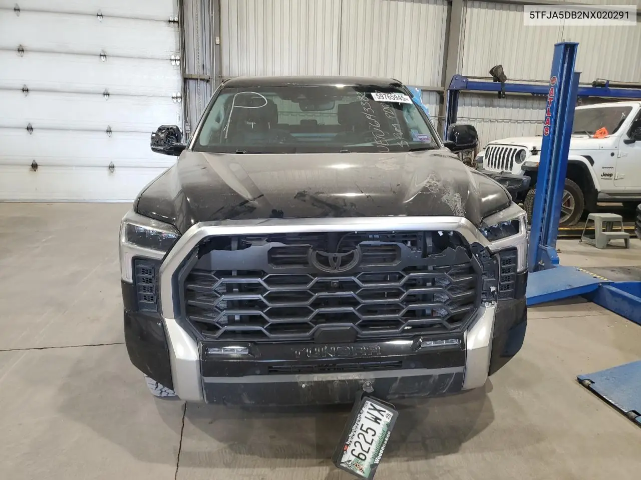 2022 Toyota Tundra Crewmax Limited VIN: 5TFJA5DB2NX020291 Lot: 60884865