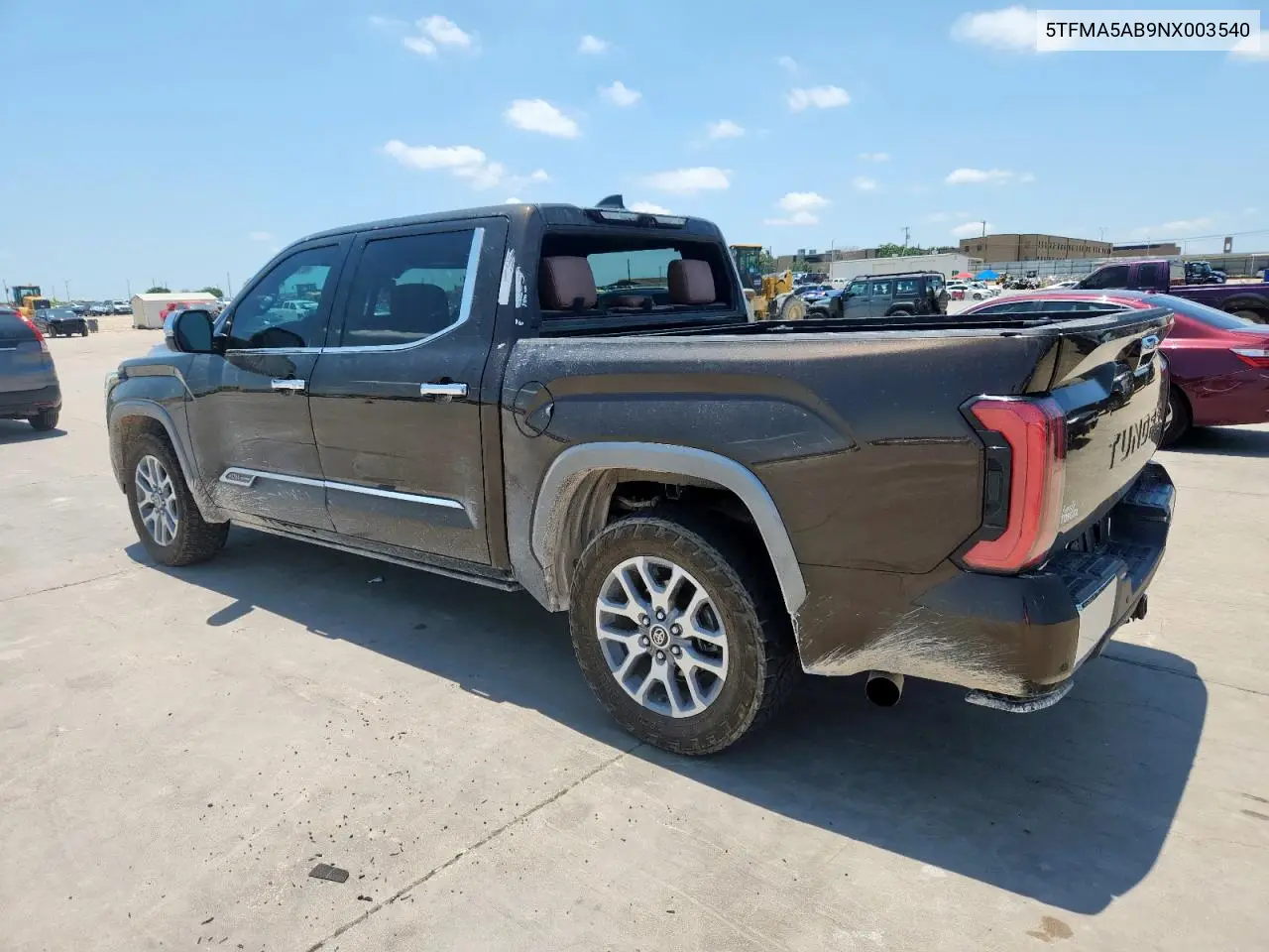 2022 Toyota Tundra Crewmax Platinum VIN: 5TFMA5AB9NX003540 Lot: 61019625