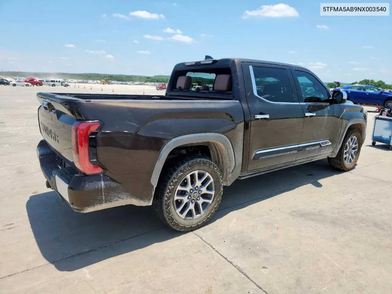2022 Toyota Tundra Crewmax Platinum VIN: 5TFMA5AB9NX003540 Lot: 61019625