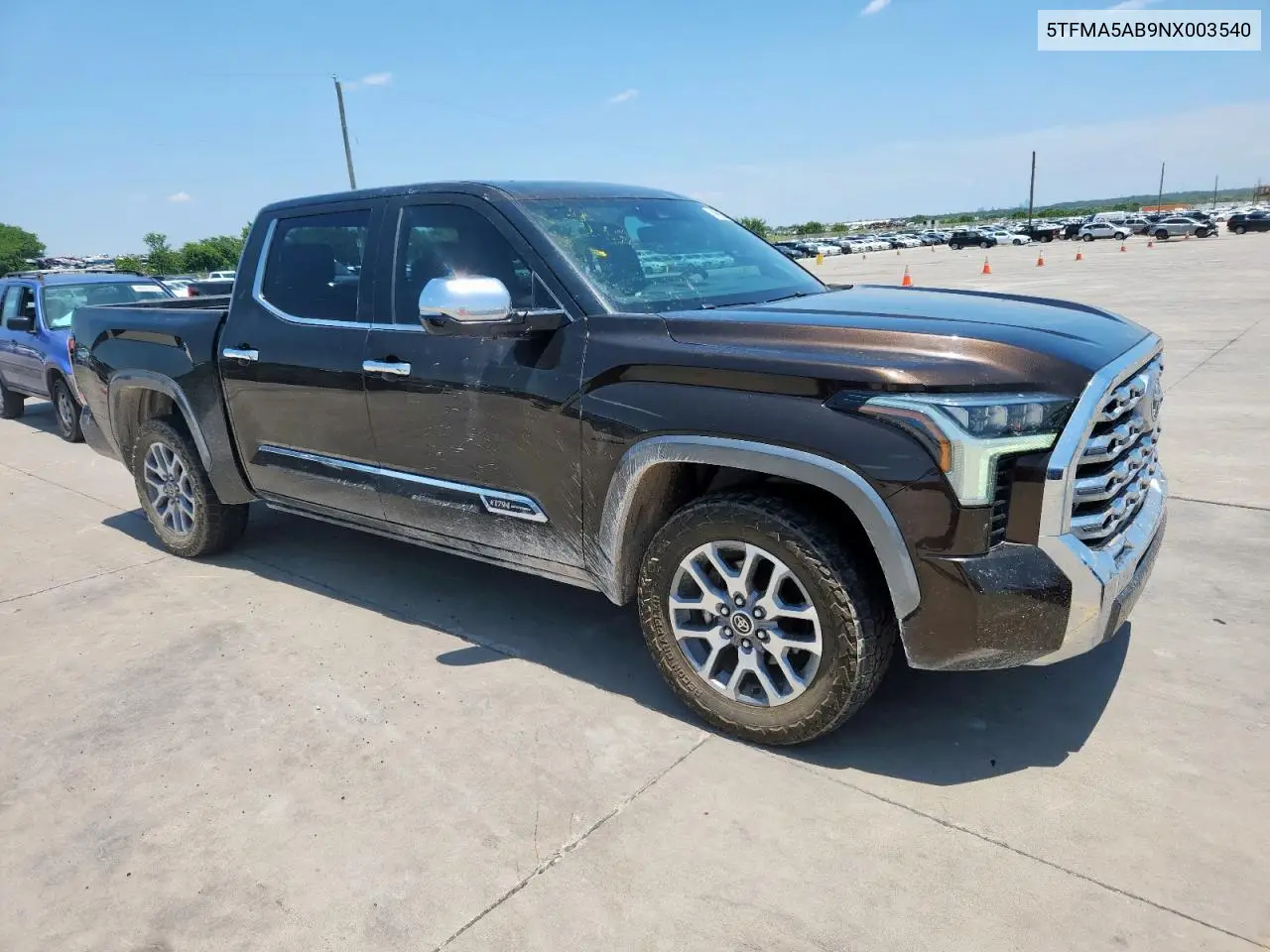 2022 Toyota Tundra Crewmax Platinum VIN: 5TFMA5AB9NX003540 Lot: 61019625