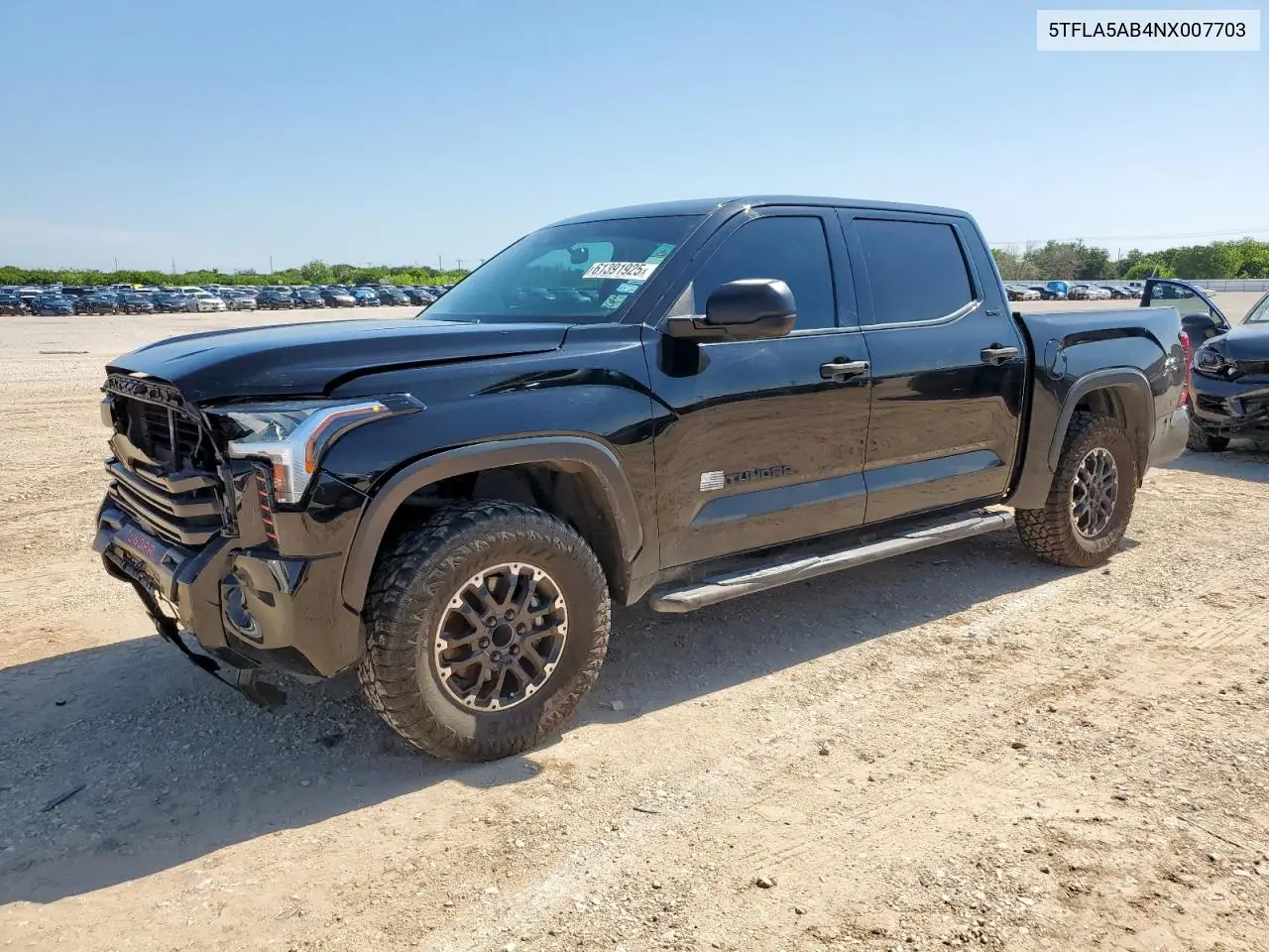 2022 Toyota Tundra Crewmax Sr VIN: 5TFLA5AB4NX007703 Lot: 61391925