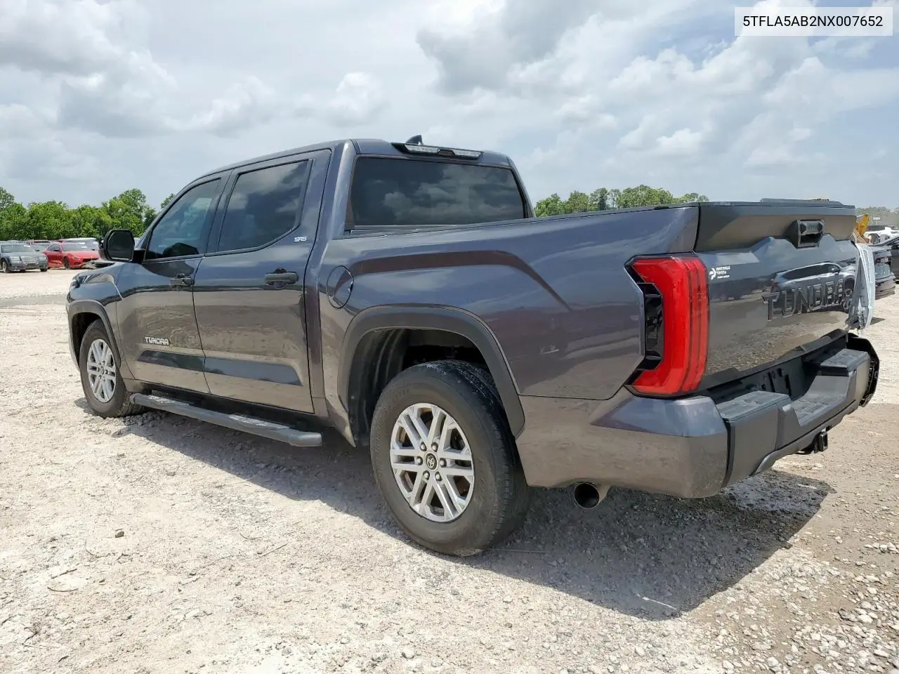 2022 Toyota Tundra Crewmax Sr VIN: 5TFLA5AB2NX007652 Lot: 61404795