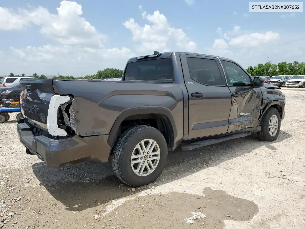 2022 Toyota Tundra Crewmax Sr VIN: 5TFLA5AB2NX007652 Lot: 61404795