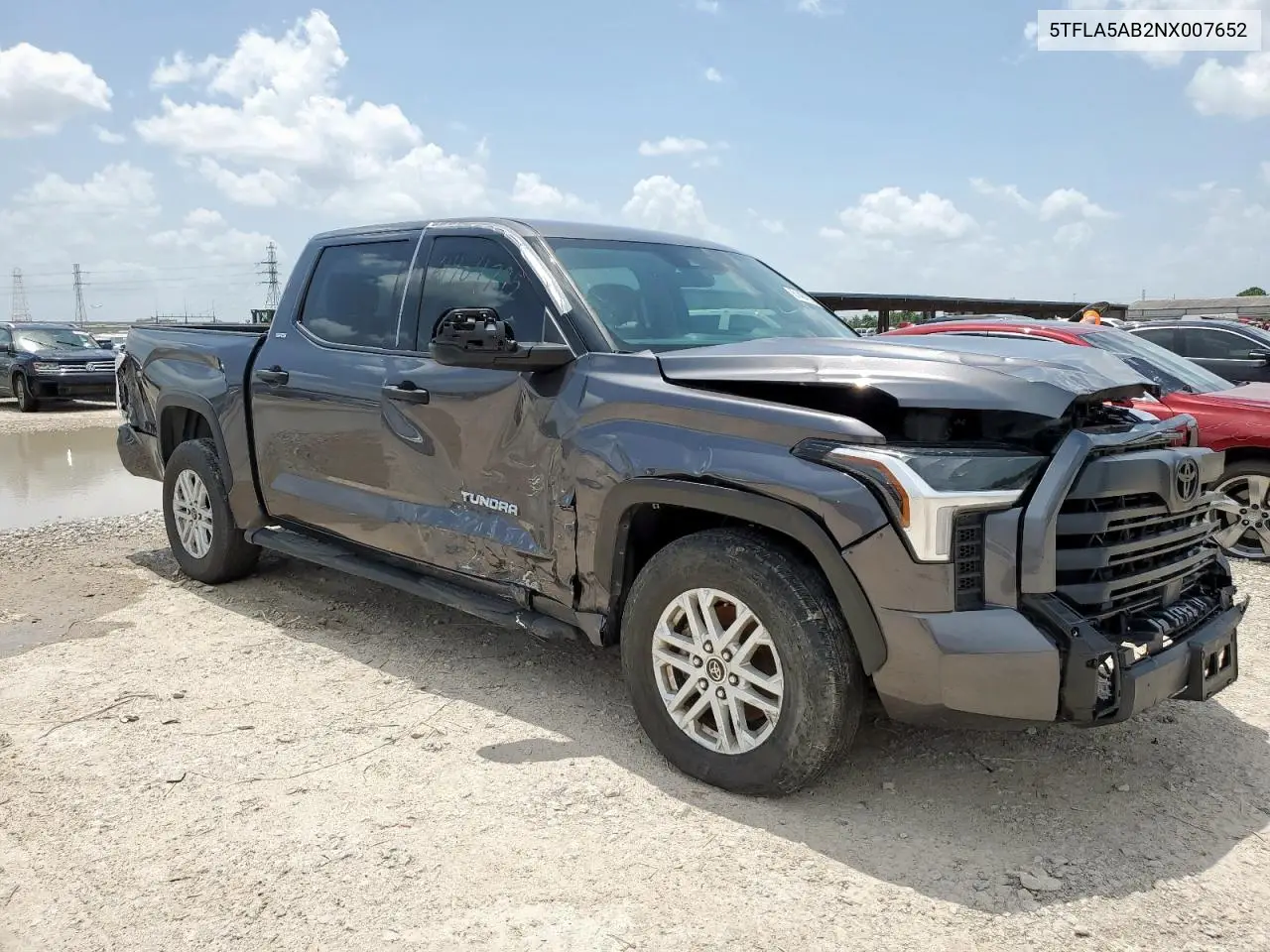 2022 Toyota Tundra Crewmax Sr VIN: 5TFLA5AB2NX007652 Lot: 61404795