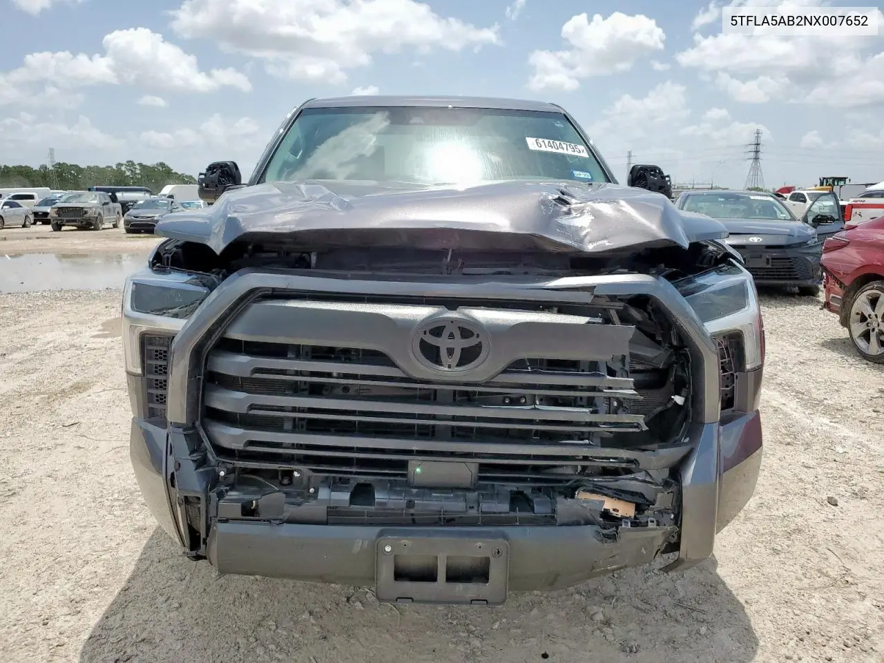 2022 Toyota Tundra Crewmax Sr VIN: 5TFLA5AB2NX007652 Lot: 61404795