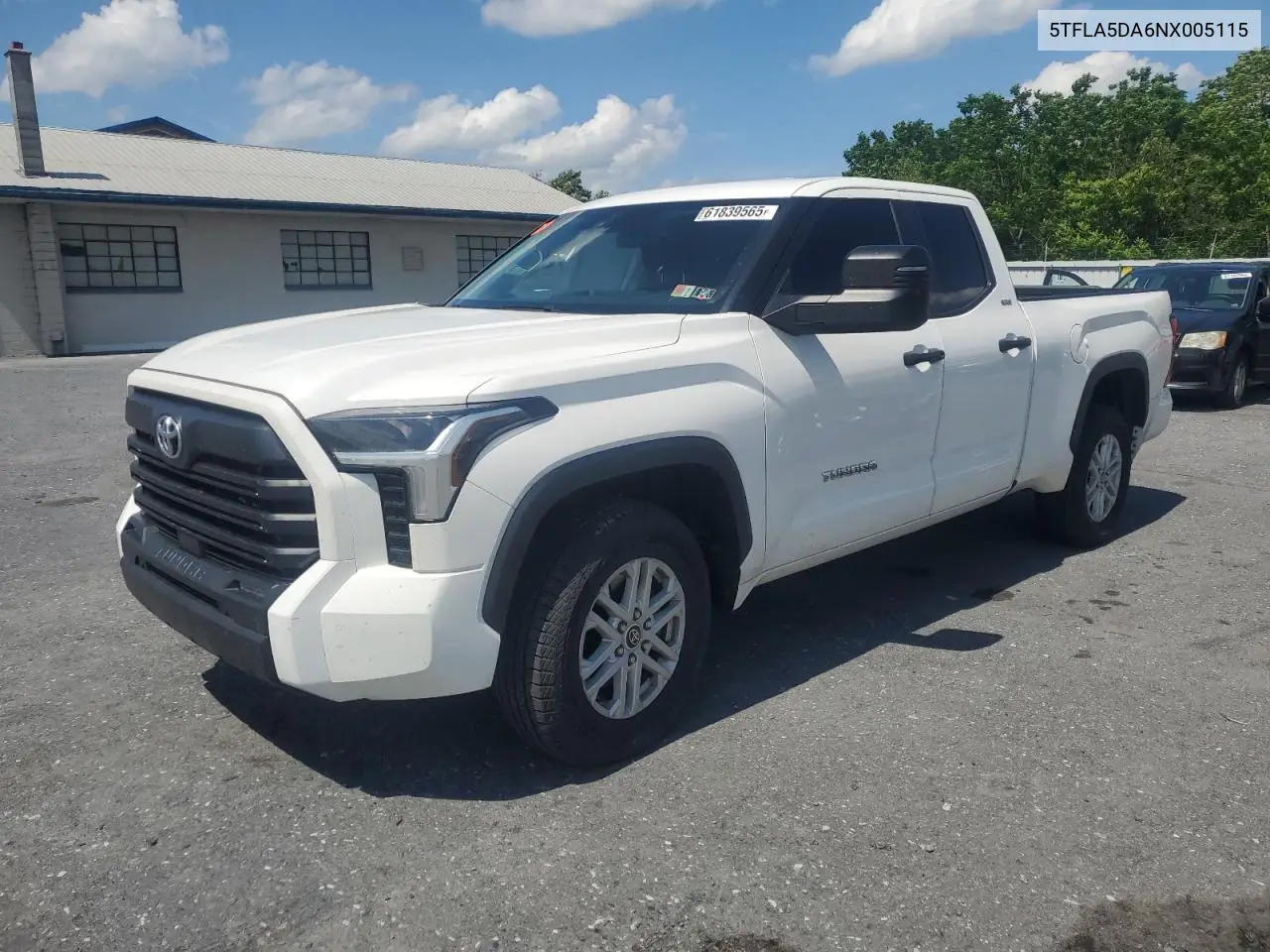 2022 Toyota Tundra Double Cab Sr VIN: 5TFLA5DA6NX005115 Lot: 61839565