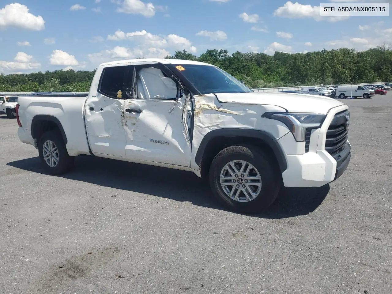 2022 Toyota Tundra Double Cab Sr VIN: 5TFLA5DA6NX005115 Lot: 61839565